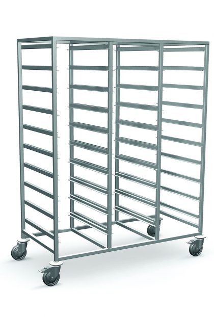 Storage and Retrieval Cart with Fixed Rails